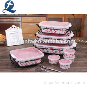 Set da forno in ceramica colorata multistrato personalizzato